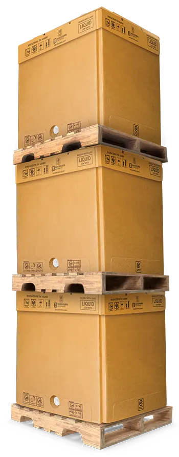 Contenedor-tote-ecologico-industrial-liquidos-IBC-1000 litros-carton-sustituto-plastico